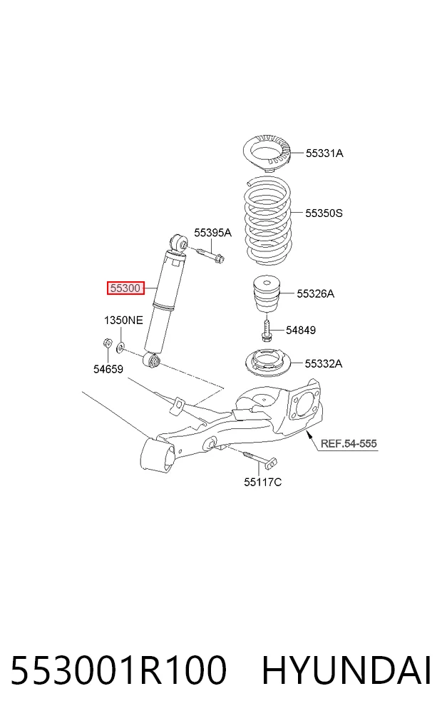 553001R100 Hyundai/Kia Amortyzator tylny