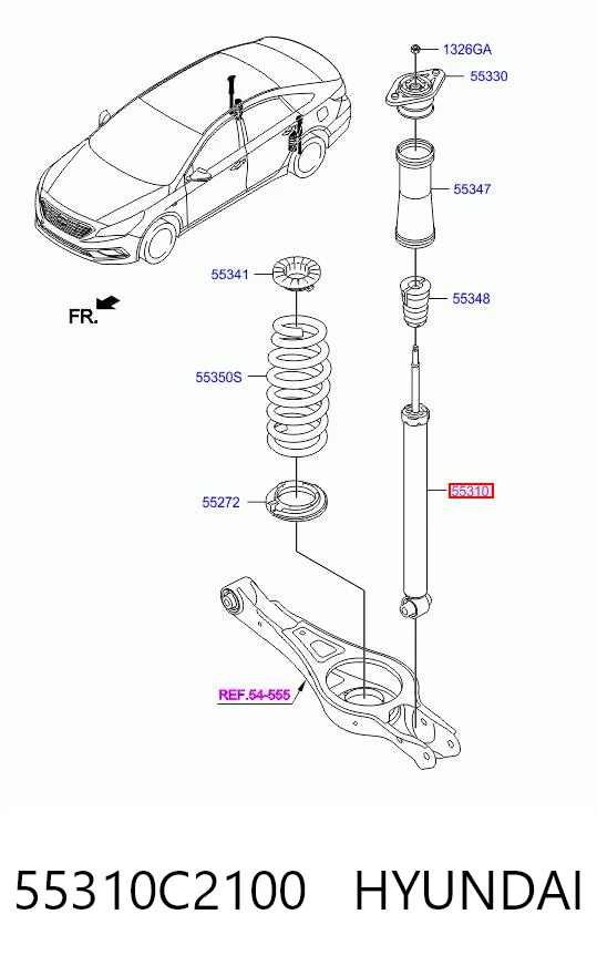 55310C2100 Hyundai/Kia Amortyzator tylny