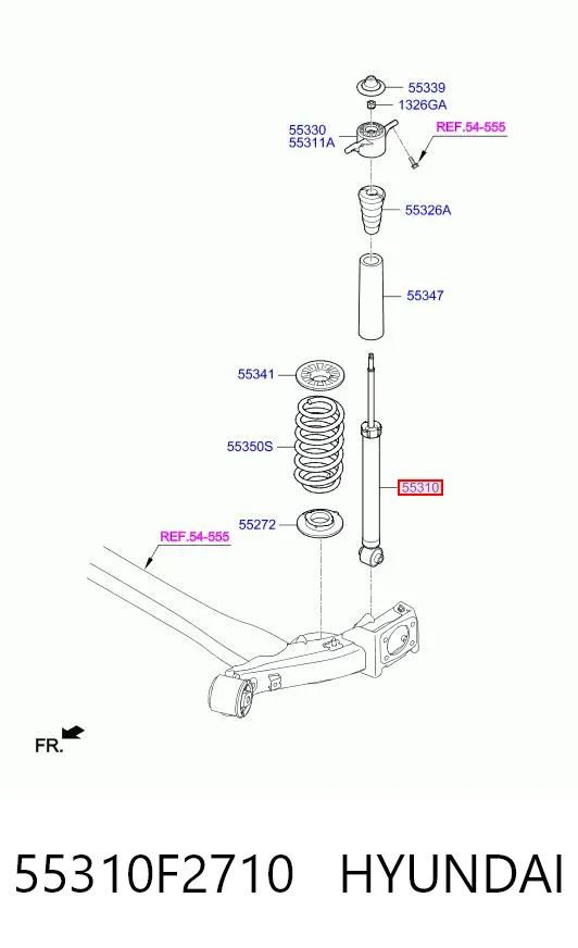 55310F2710 Hyundai/Kia Amortyzator tylny