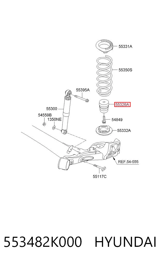 553482K000 Hyundai/Kia Odbój amortyzatora tylnego