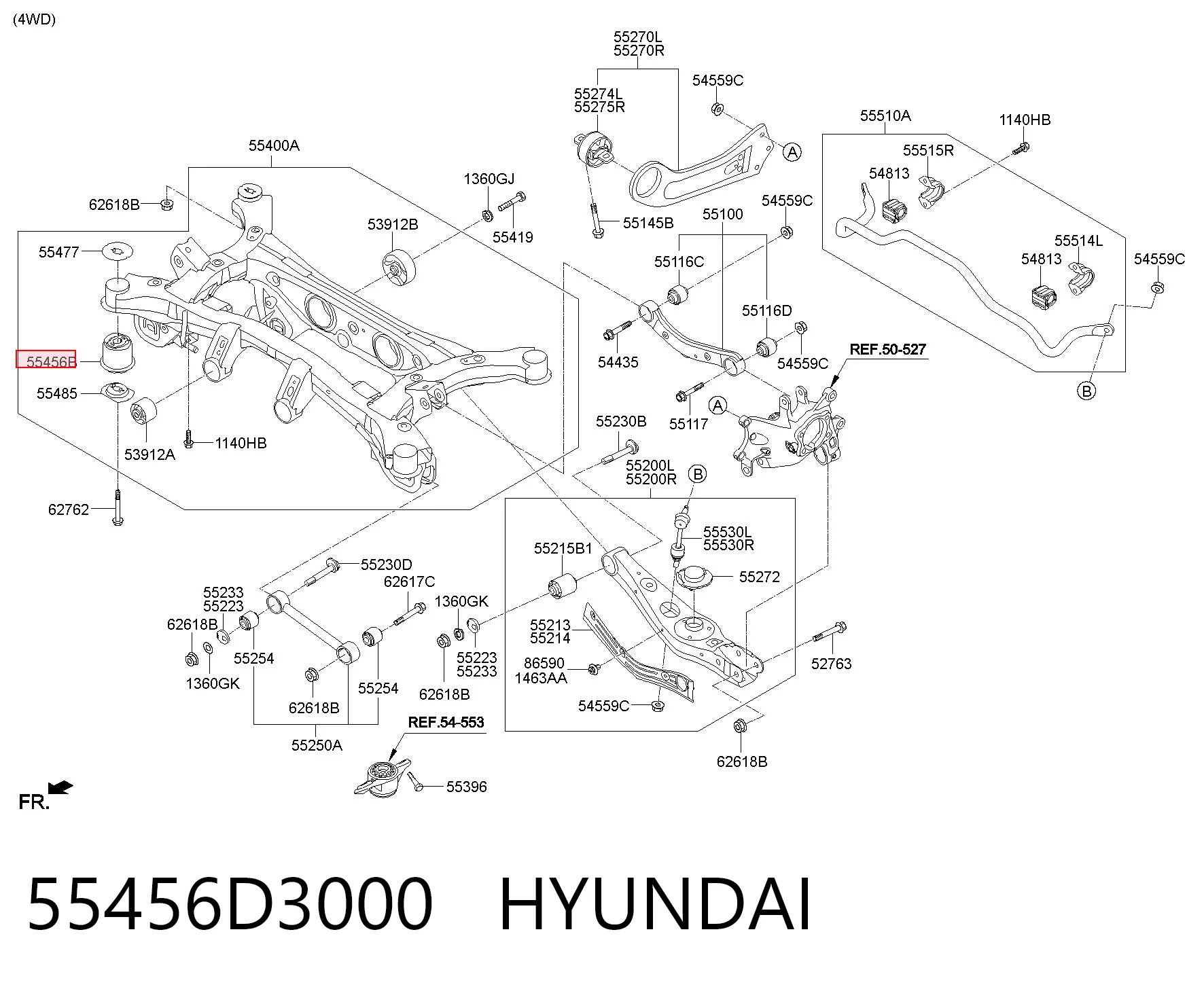 Silentblock tylnej belki Hyundai Tucson III