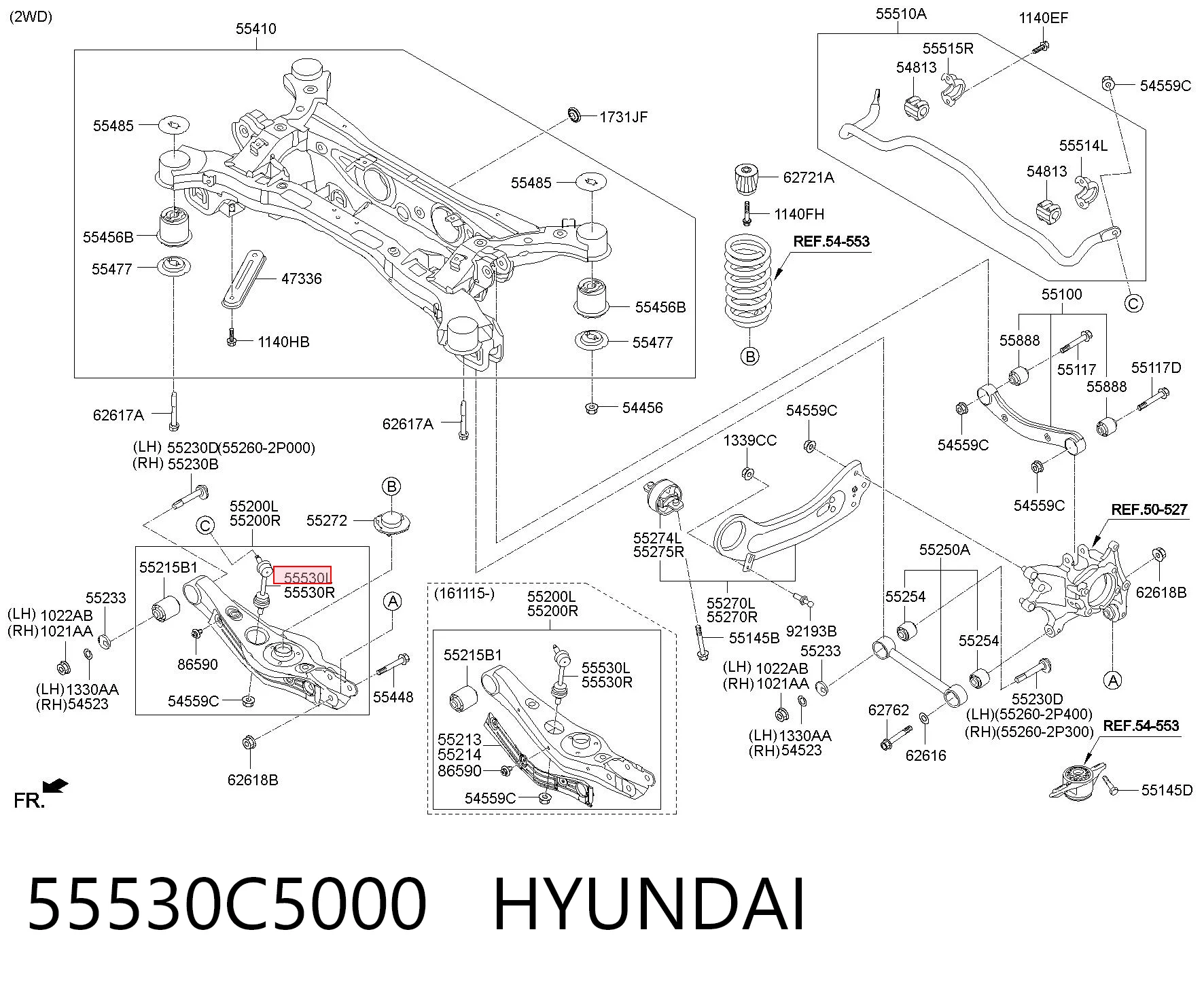 55530C5000 Hyundai/Kia Łącznik stabilizatora tylnego