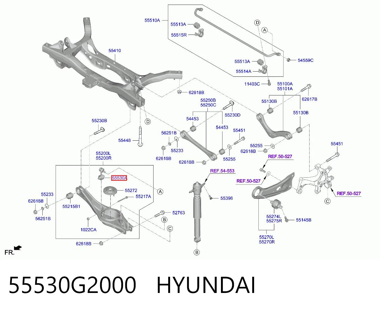 55530G2000 Hyundai/Kia Łącznik stabilizatora tylnego