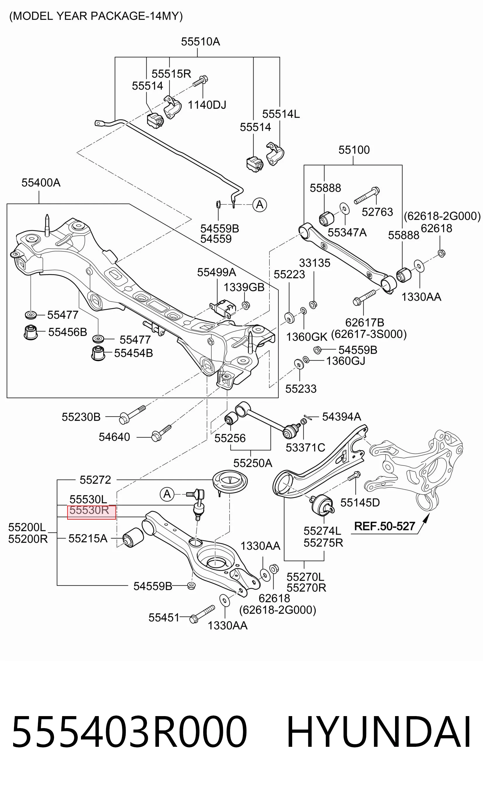 555403R000 Hyundai/Kia Łącznik stabilizatora tylnego