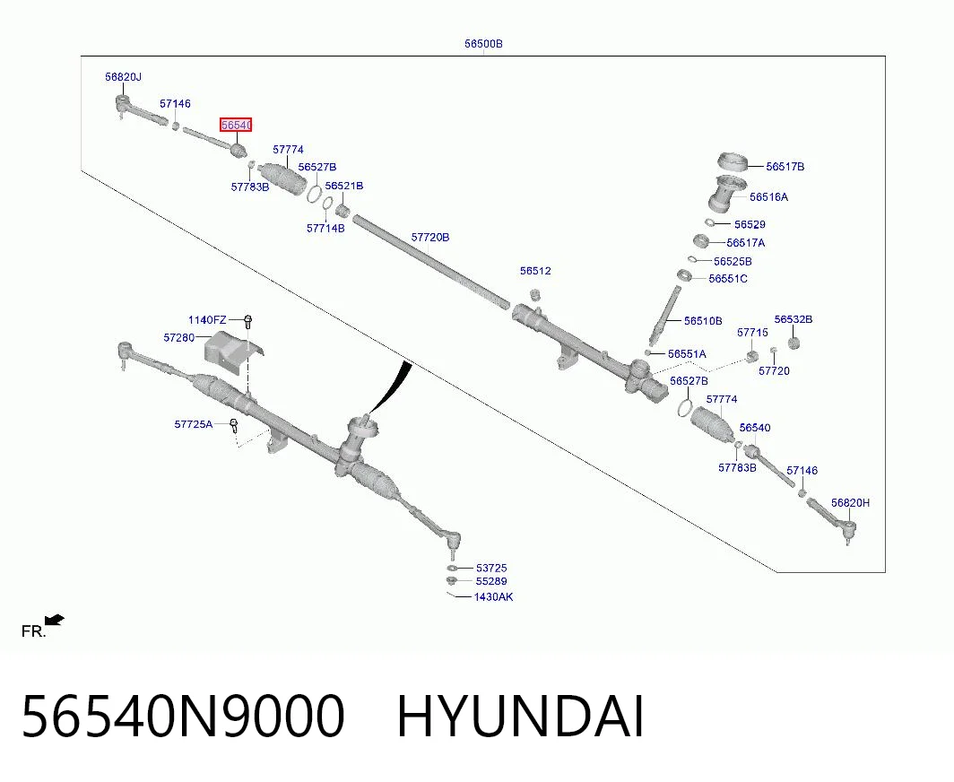 56540N9000 Hyundai/Kia Drążek kierowniczy