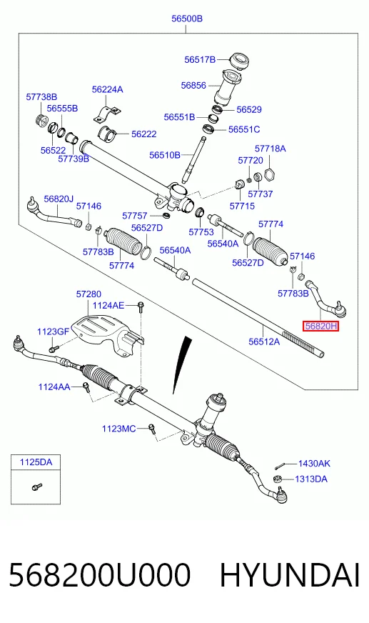568200U000 Hyundai/Kia Końcówka drążka kierowniczego zewnętrzna