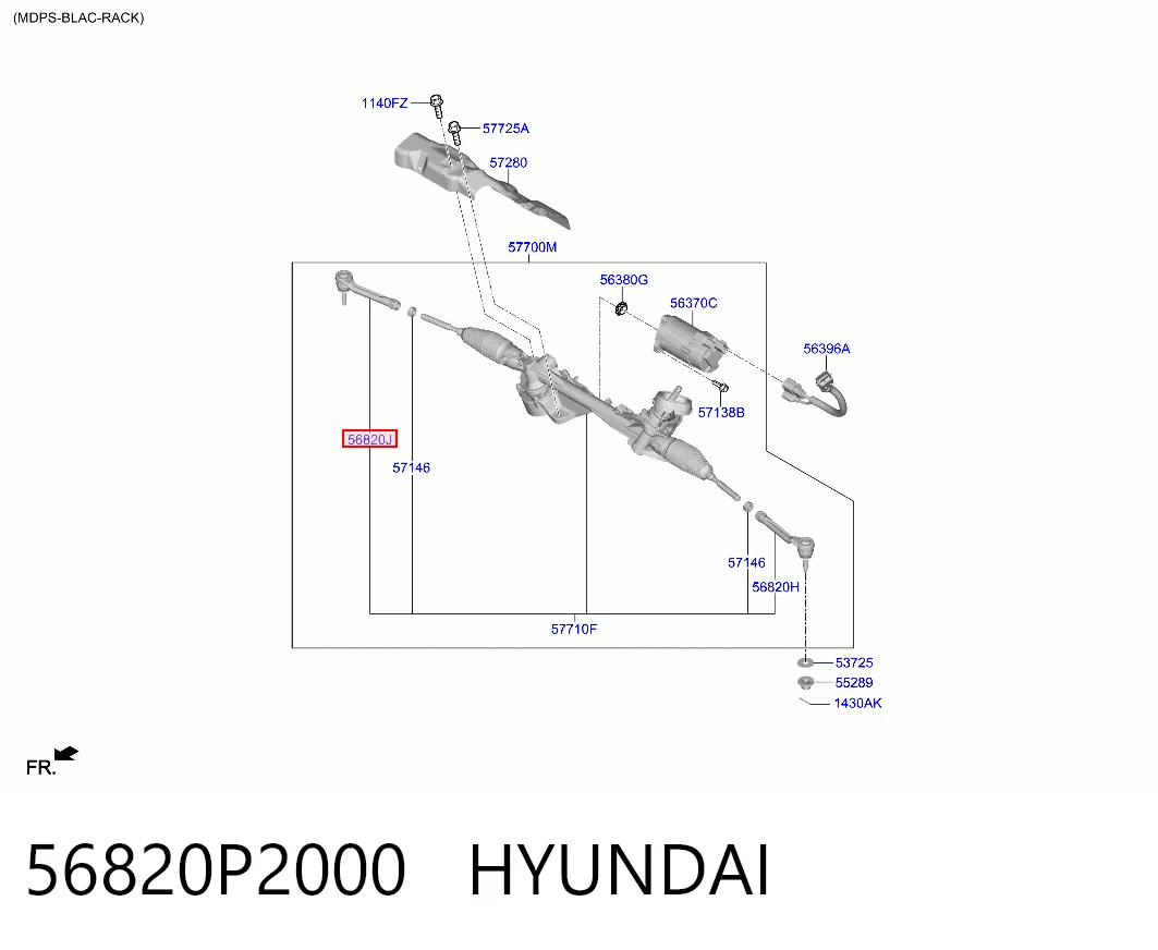Końcówka drążka kierowniczego zewnętrzna do Hyundai Sonata VIII DN8