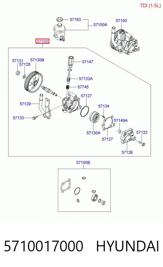  Pompa wspomagania hydraulicznego kierownicy Hyundai Matrix 