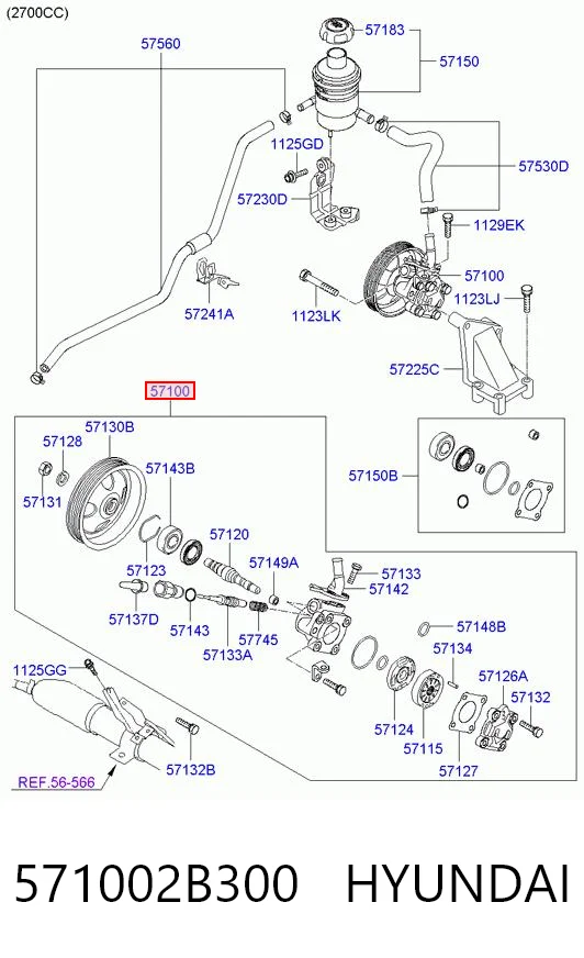 571002B300 Hyundai/Kia Pompa wspomagania hydraulicznego kierownicy