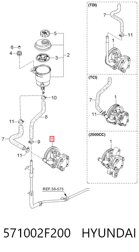 571002F200 Hyundai/Kia Pompa wspomagania hydraulicznego kierownicy