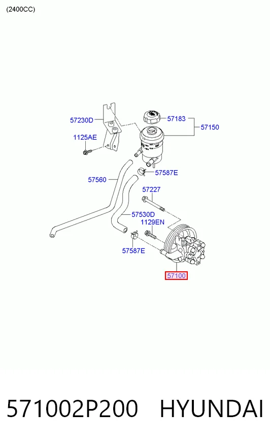571002P200 Hyundai/Kia Pompa wspomagania hydraulicznego kierownicy