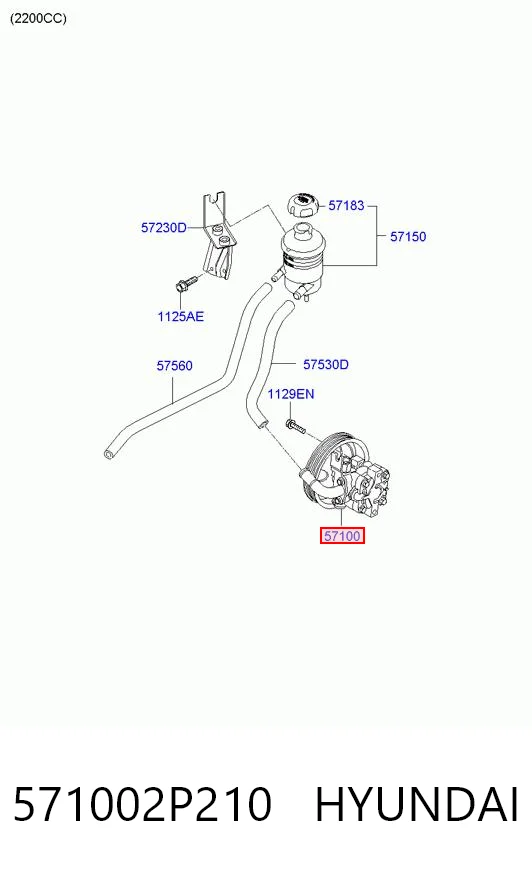 571002P210 Hyundai/Kia Pompa wspomagania hydraulicznego kierownicy
