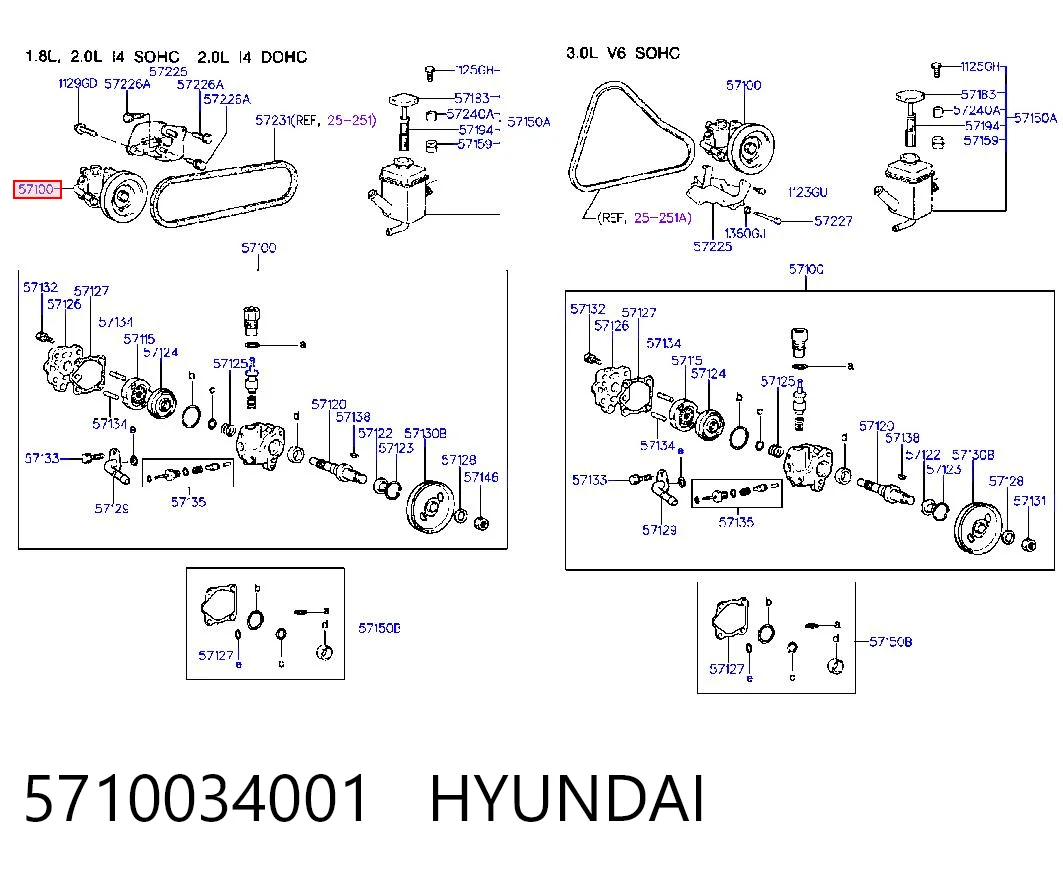 Pompa wspomagania hydraulicznego kierownicy do Hyundai Lantra I 