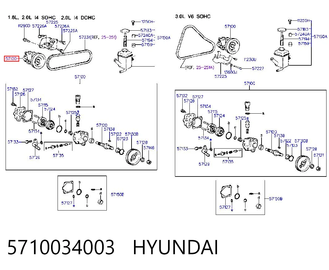 Pompa wspomagania hydraulicznego kierownicy Hyundai Lantra I sedana (1990 - 1995) cena, od 42,62 USD