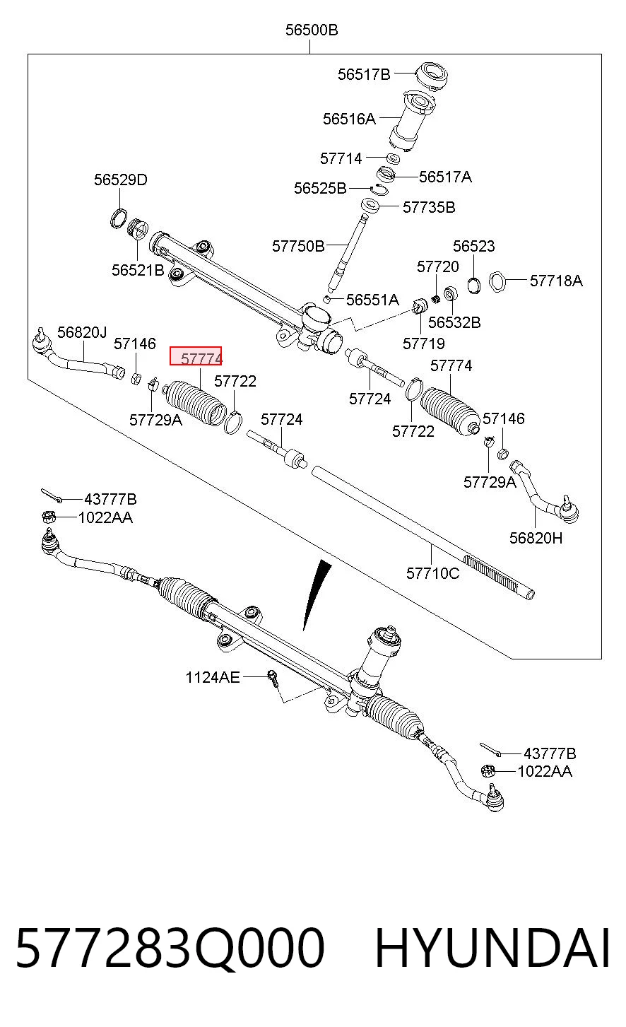 Osłona mechanizmu kierowniczego (maglownicy) do Hyundai I40 I VF