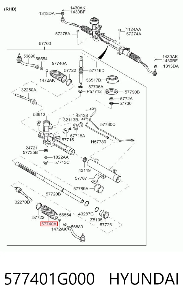 Osłona mechanizmu kierowniczego (maglownicy) do KIA Rio II JB