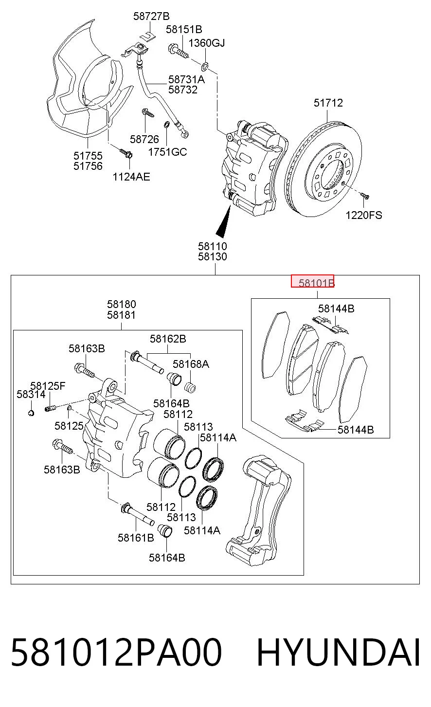581012PA00 Hyundai/Kia