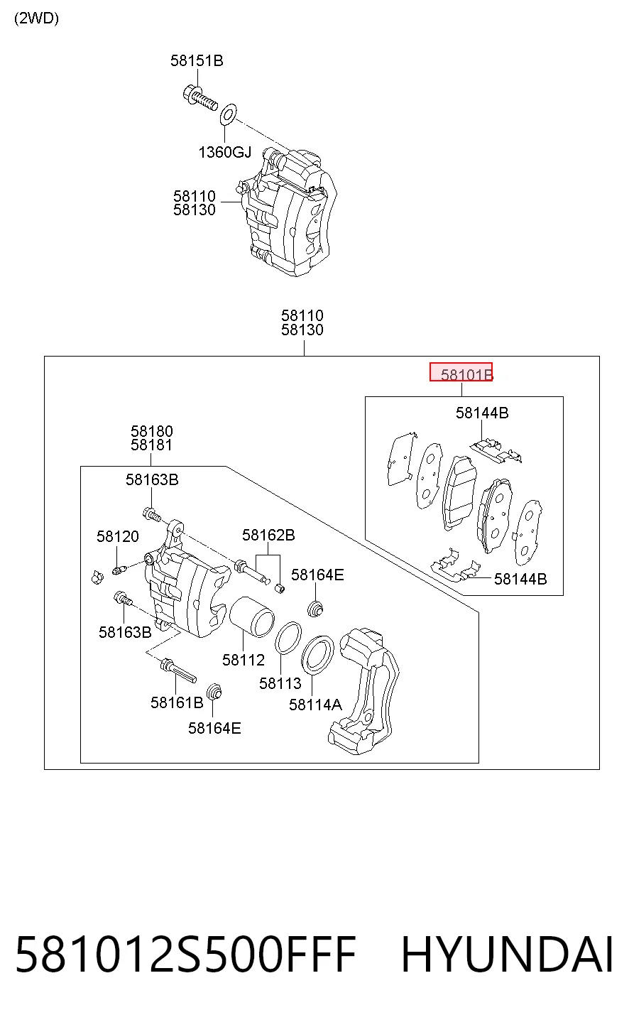 581012S500FFF Hyundai/Kia