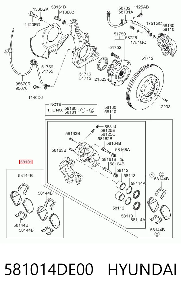 581014DE00 Hyundai/Kia