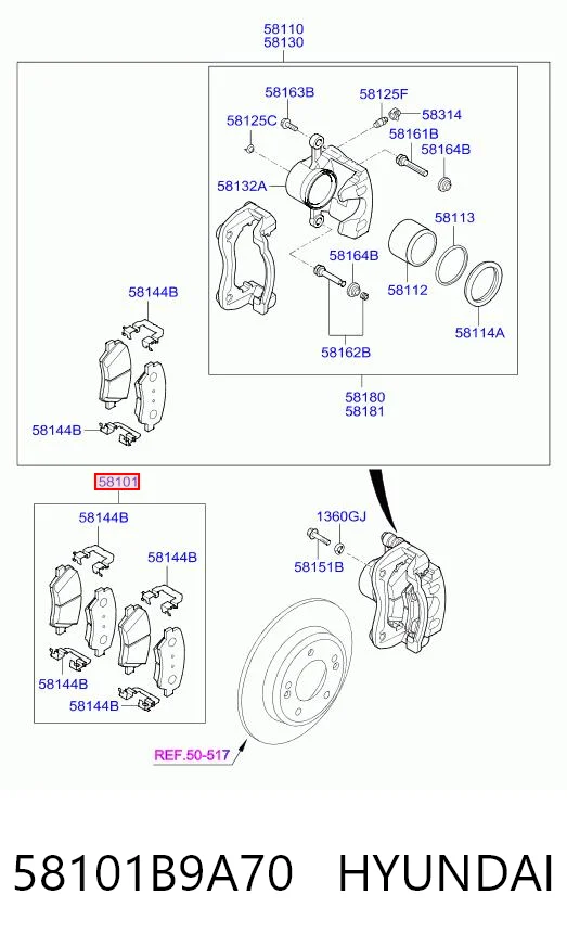 58101B9A70 Hyundai/Kia
