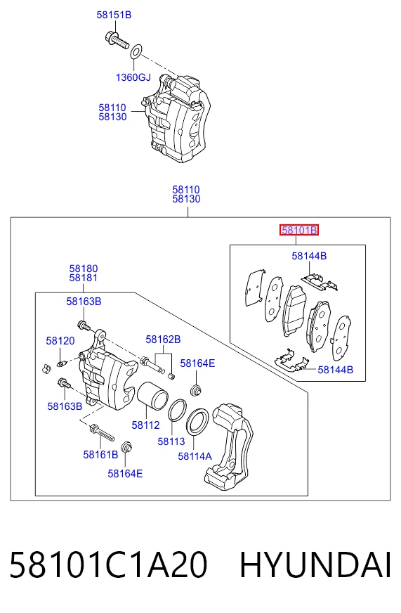 58101C1A20 Hyundai/Kia