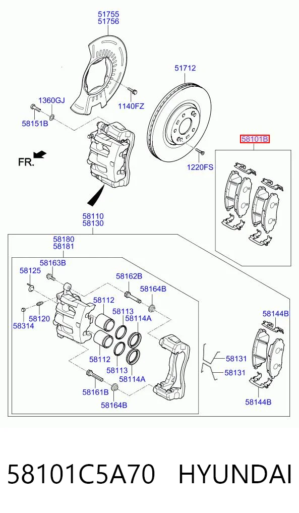 58101C5A70 Hyundai/Kia