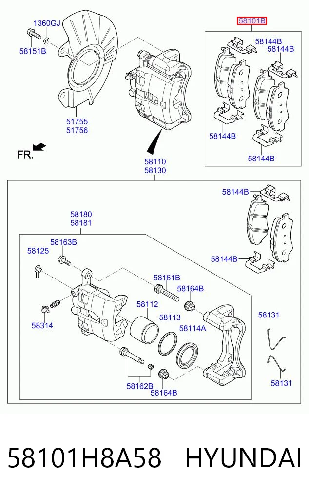 58101H8A58 Hyundai/Kia