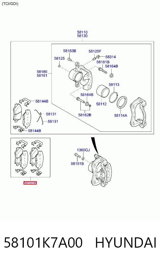 58101K7A00 Hyundai/Kia