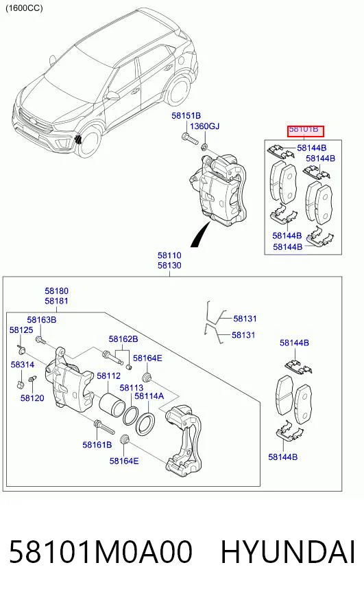 58101M0A00 Hyundai/Kia