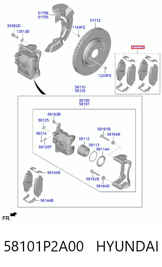 58101P2A00 Hyundai/Kia