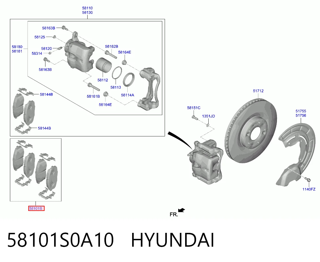 58101S0A10 Hyundai/Kia