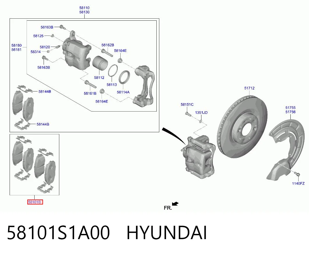 58101S1A00 Hyundai/Kia