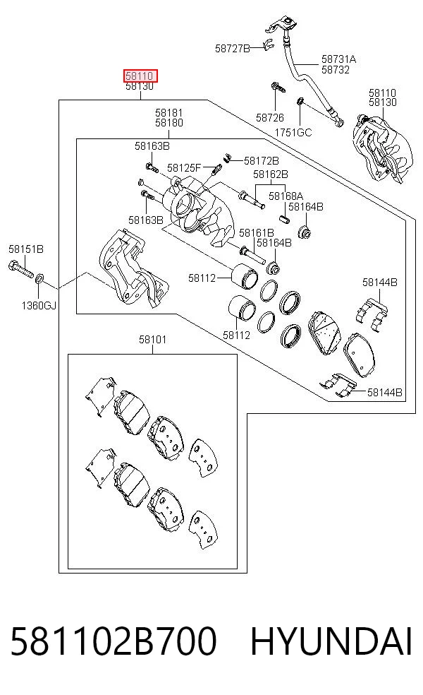 581102B700 Hyundai/Kia