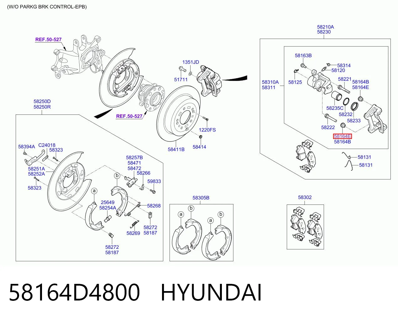  Zestaw naprawczy zacisku hamulcowego przedniego Hyundai KONA 