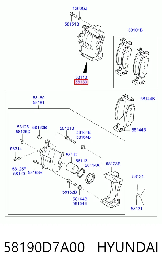 58190D7A00 Hyundai/Kia