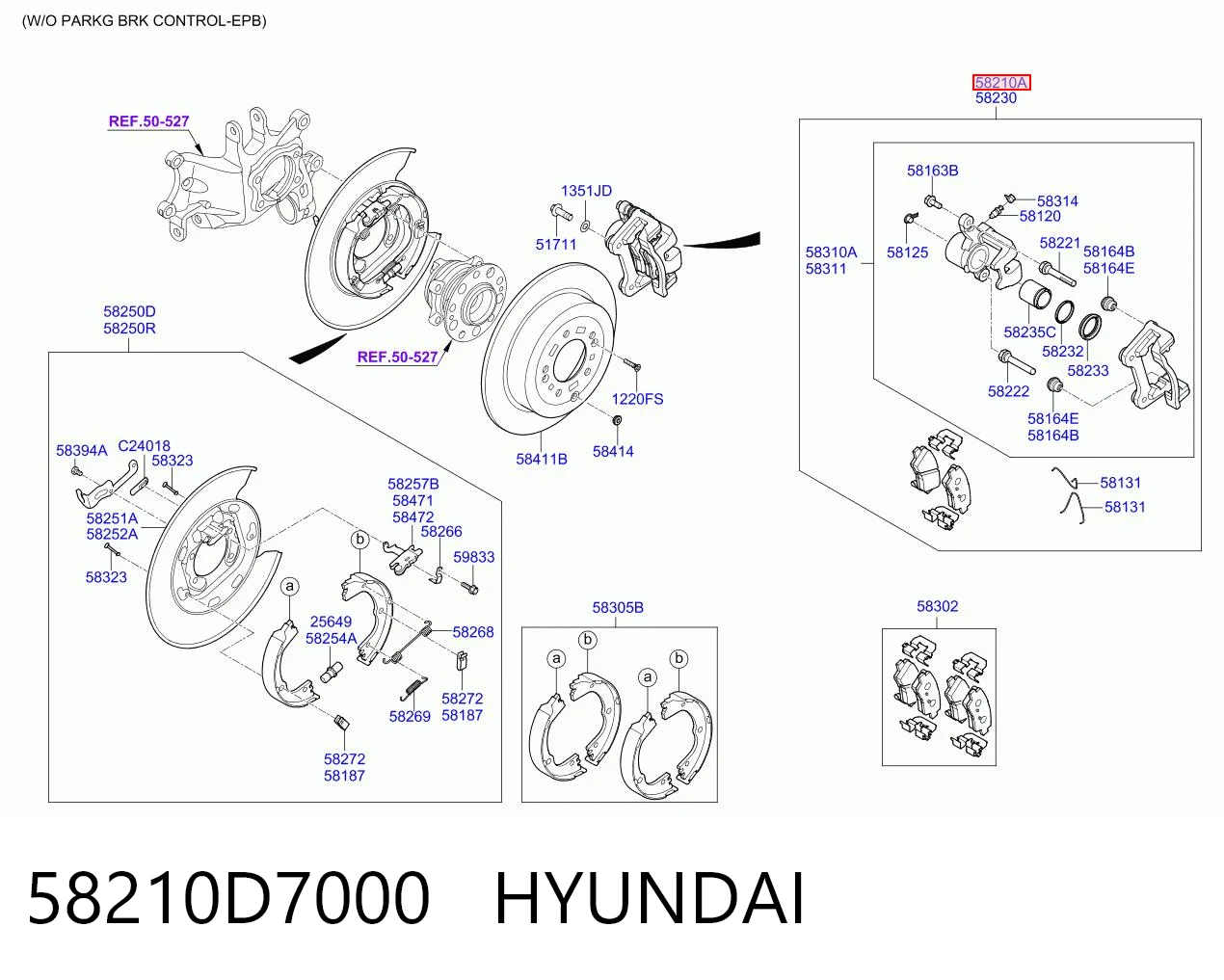  Zacisk hamulcowy tylny lewy Hyundai Tucson 3
