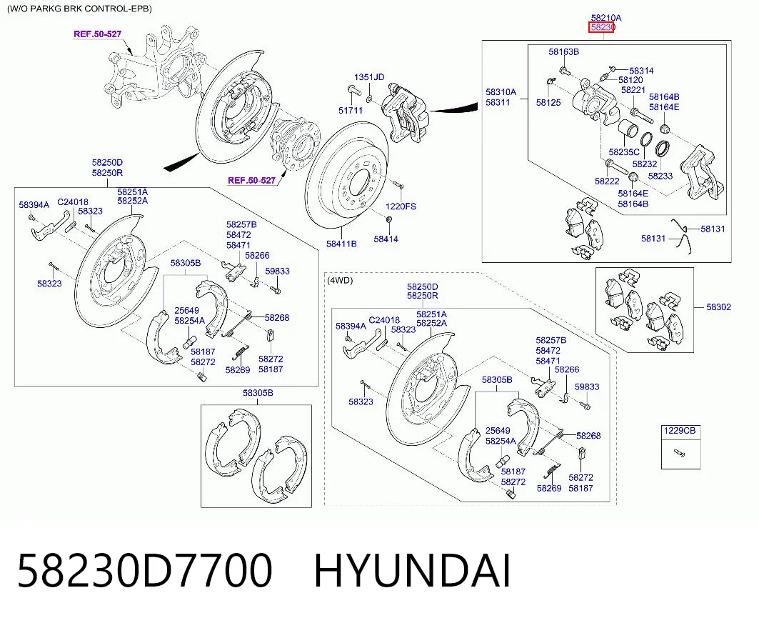 Zacisk hamulcowy tylny prawy KIA Sportage IV SUV (QL) (2015 - 2022) cena, od 134,04 USD