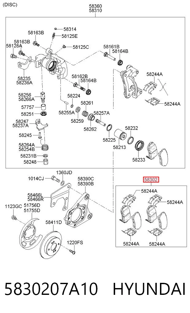 5830207A10 Hyundai/Kia