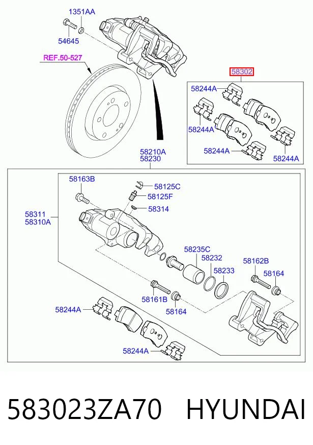 Okładziny (klocki) do hamulców tarczowych tylne Hyundai Tucson III SUV (TL) (2015 - 2023) cena, od 32,89 USD