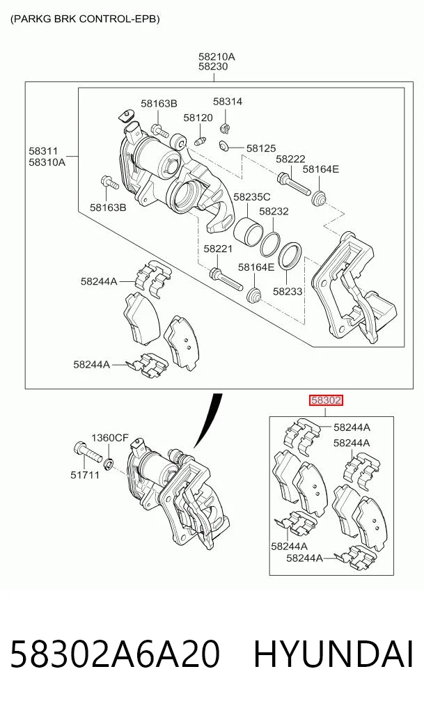 58302A6A20 Hyundai/Kia