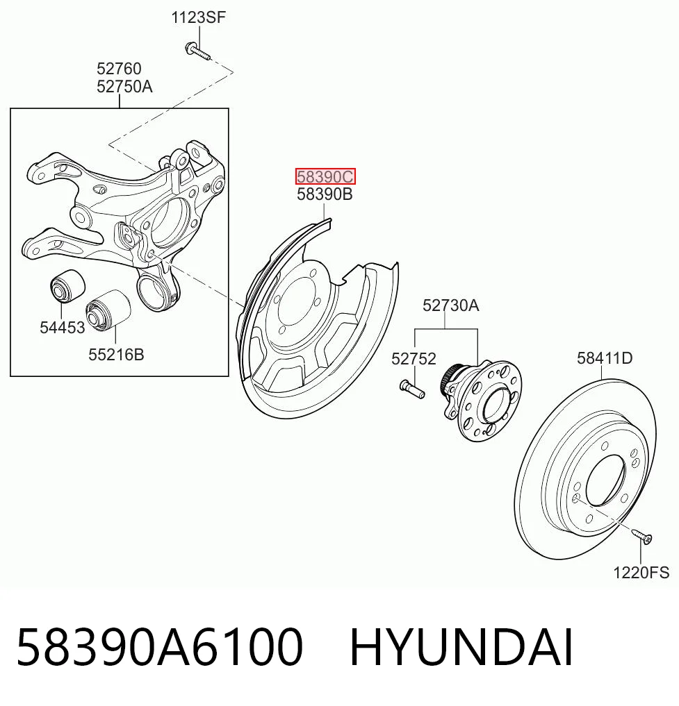 58390A6100 Hyundai/Kia