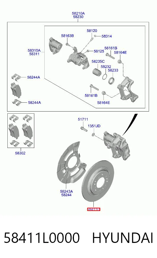 Do koszyka Tarcza hamulcowa tylna Hyundai Sonata VIII DN8