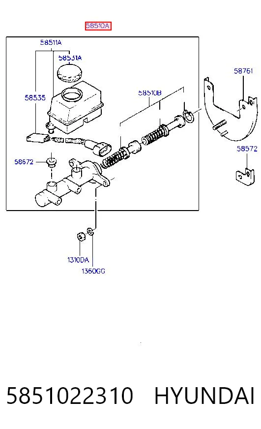 Główny cylinder hamulców do Hyundai Accent I 