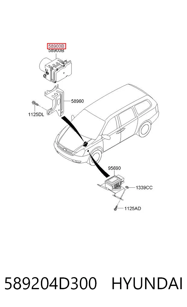 Sterownik ABS  hydrauliczny do KIA Carnival III VQ