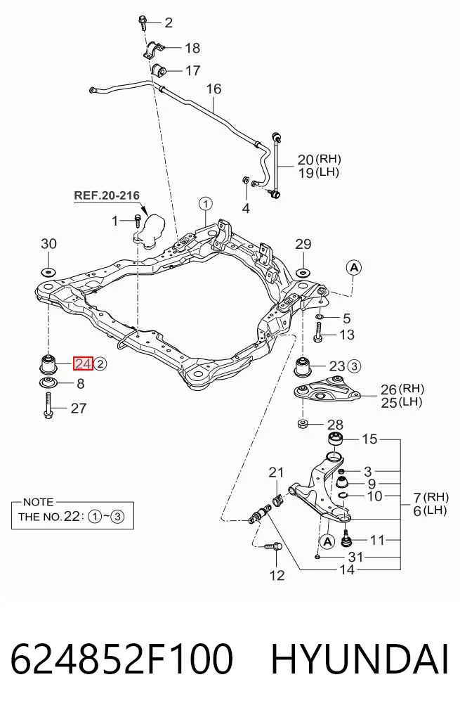 624852F100 Hyundai/Kia