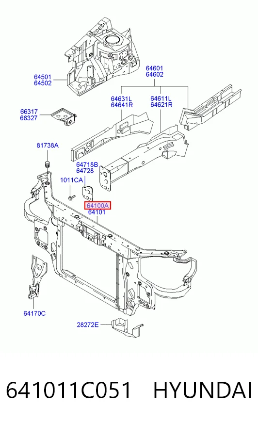 Osłona chłodnicy kompletna (panel mocowania reflektorów) Hyundai Getz hatchback (TB) (2002 - 2011) cena, od 124,13 USD