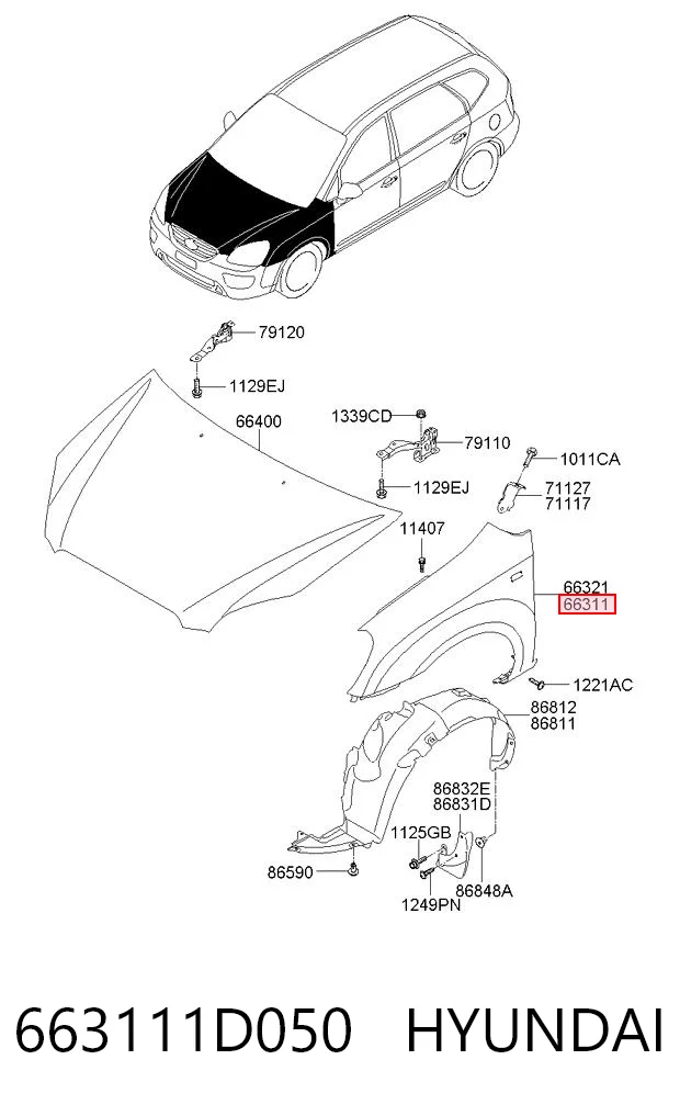 663111D050 Hyundai/Kia