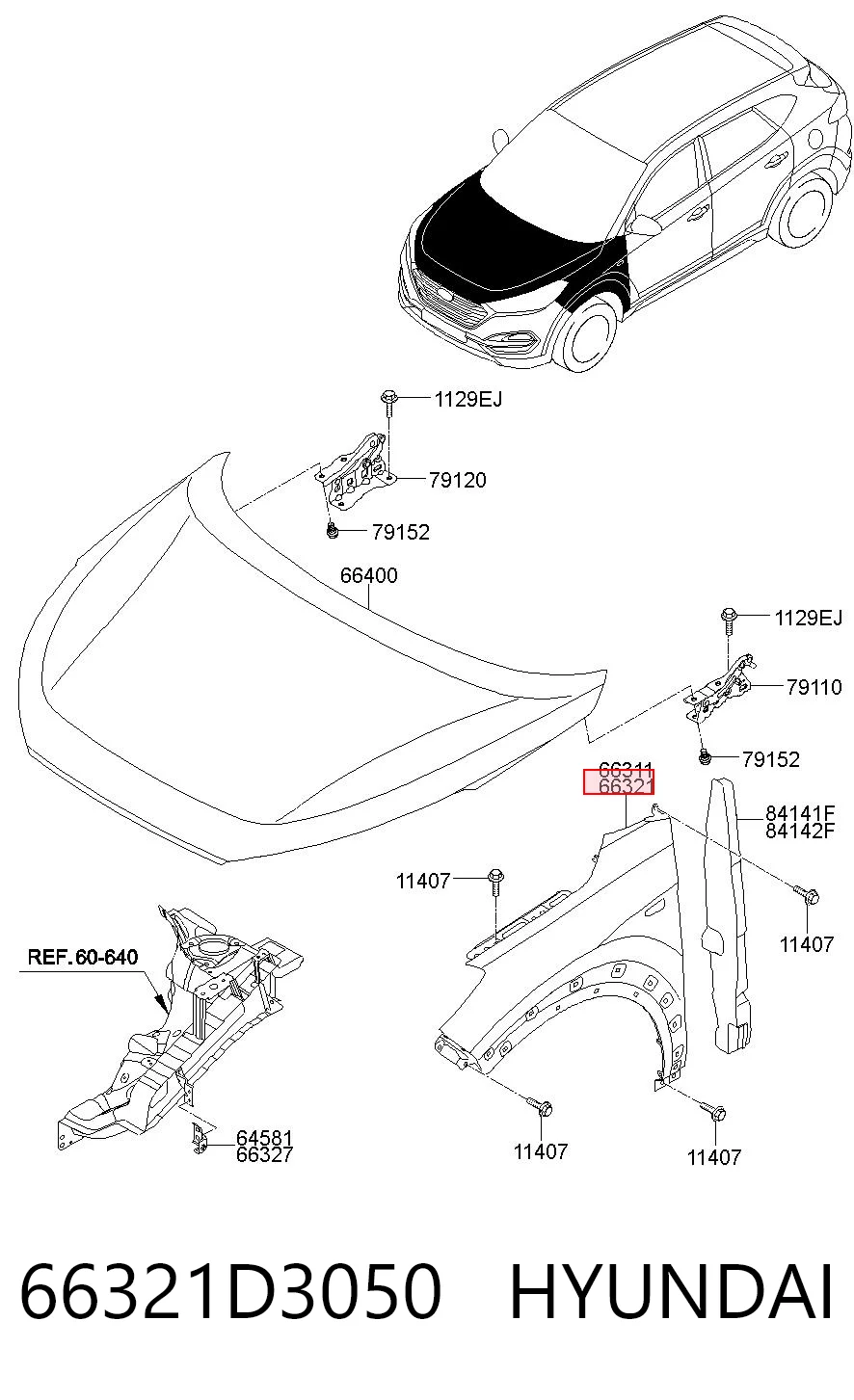 66321D3050 Hyundai/Kia
