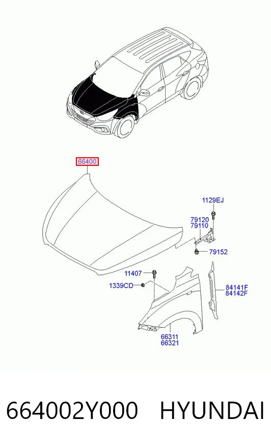 Maska silnika Hyundai Tucson II SUV (TM) (2010 - 2015) cena, od 242,21 USD