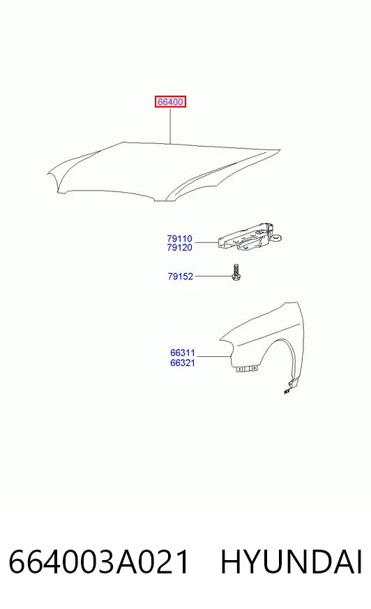 Maska silnika do Hyundai Trajet  FO